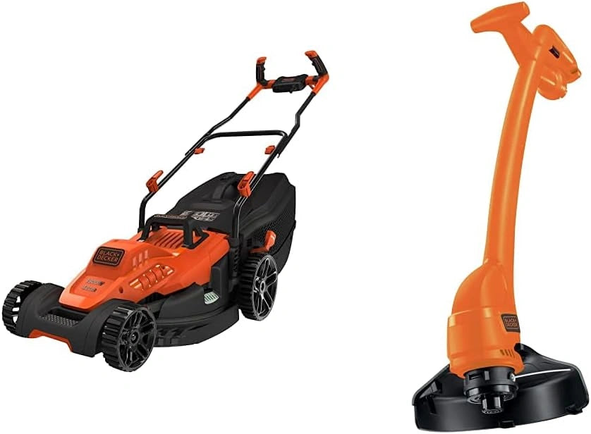 BLACK+DECKER Tondeuse Électrique 1800W 42 cm avec Coupe-Bordures 350W 25 cm