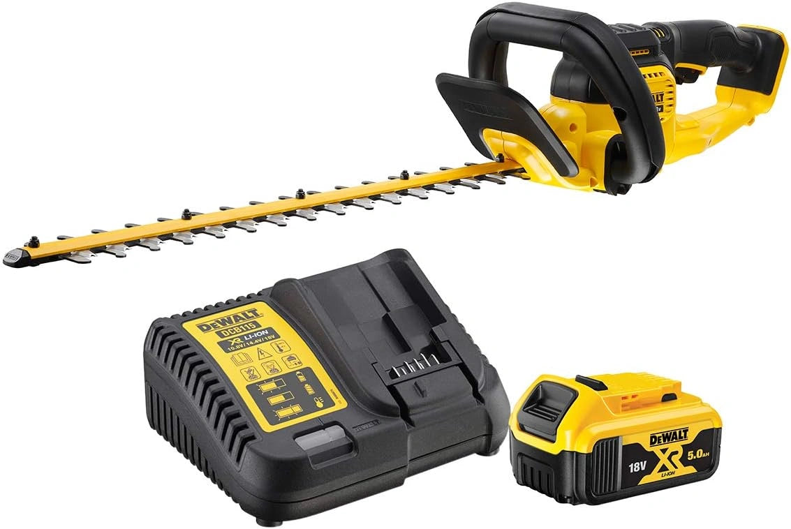DEWALT Taille-haies sans Fil 18V 5Ah Li-Ion - Lame 55cm - Autonomie 75min