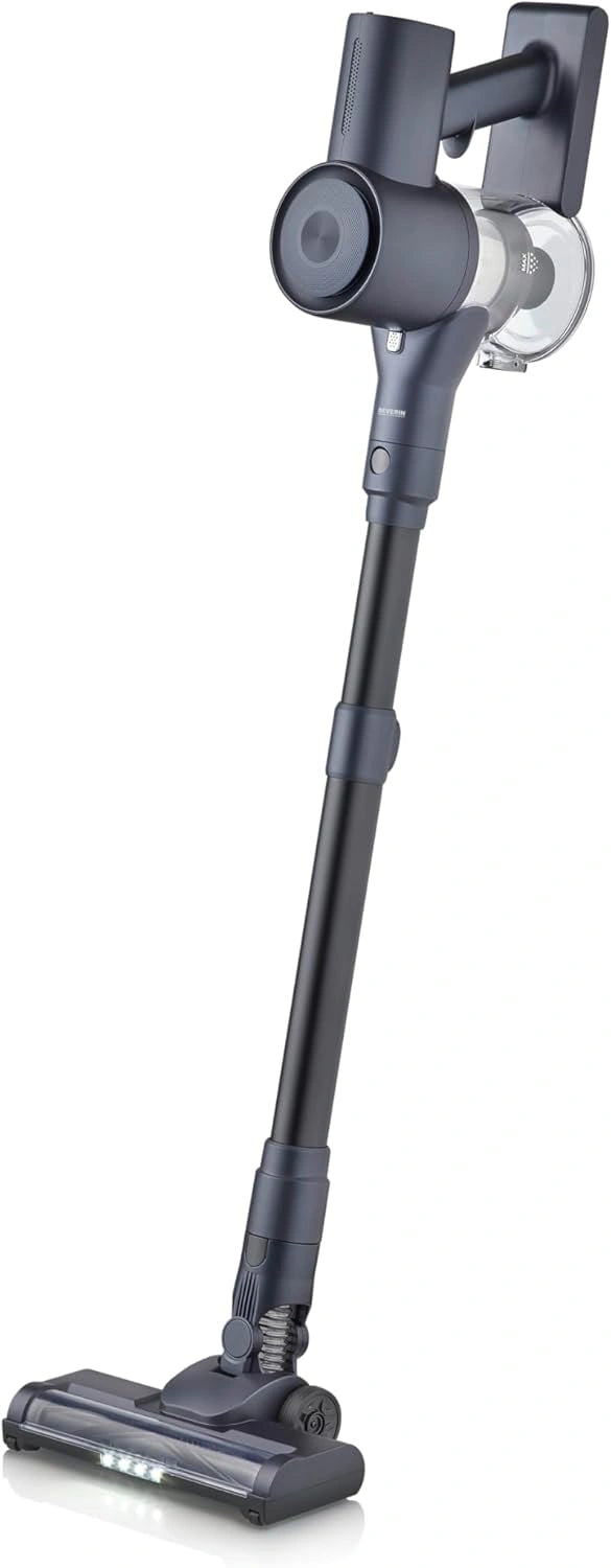 Aspirateur Balai sans Fil 22,2V Severin - Autonomie 40 Min, Brosse Rotative avec LED, Puissance Maximale, Noir/Bleu