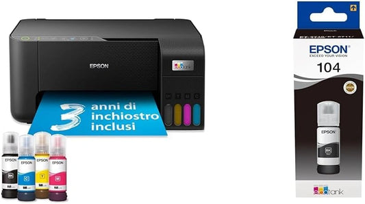 Imprimante Epson EcoTank ET-2862 avec Encre Noire Supplémentaire