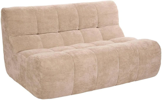 Canapé 2 Places Miroa en Tissu Beige 130x92x68 cm - Atmosphera