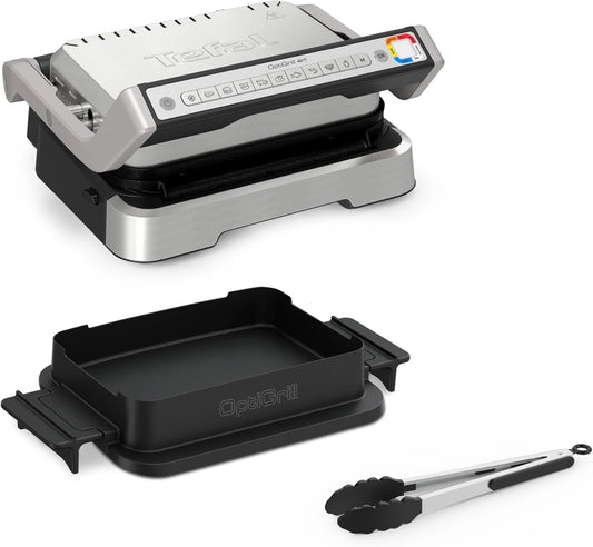 Tefal Optigrill 4 en 1, Grill Intelligente avec 9 Programmes, Mode Manuel, Ouverture 180°, Pour 4 Personnes, GC776D10