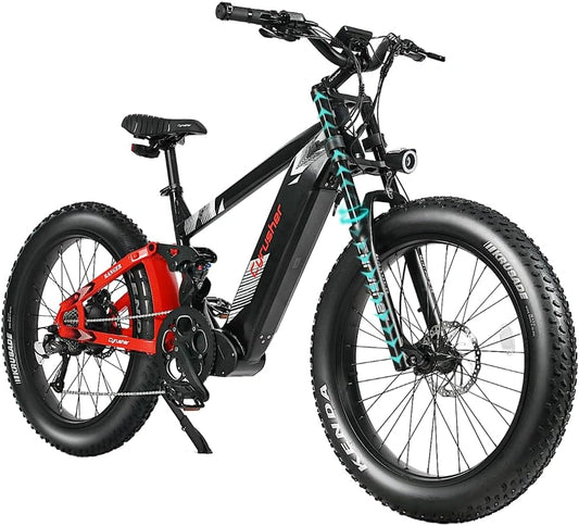 Vélo électrique en aluminium 26" Ranger, 250W, batterie 52V 20Ah, autonomie 128 km, suspension à air, freins hydrauliques