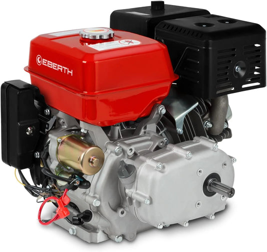 EBERTH Moteur Essence 15 CV pour Karting, 4 Temps, Embrayage à Bain d'Huile, 22 mm Ø, Démarreur Électrique, Batterie 17 Ah, Protection Huile 420 cm³