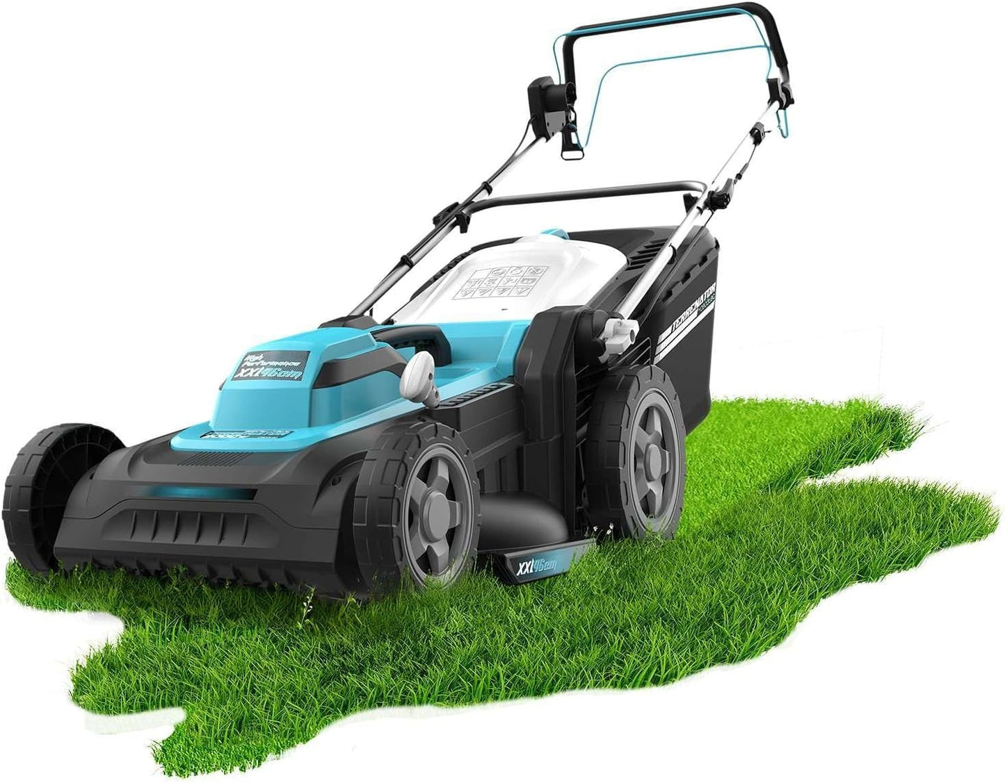 Cecotec Tondeuse à Gazon Électrique 2000 W, 46 cm, Auto-Propulsion, Mulching 4-en-1, Roues XL