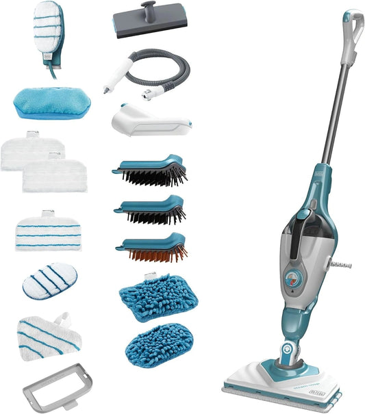 Vadrouille vapeur 10-en-1 BLACK+DECKER avec nettoyeur à main et accessoires