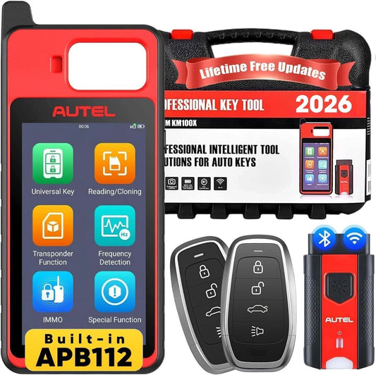 Autel MaxiIM KM100X Outil de Programmation de Clés pour Véhicules, Compatible KM100E, Version Lite IM508/IM608 Pro, Apprentissage OBD Intégré, Analyse VIN et Automobile
