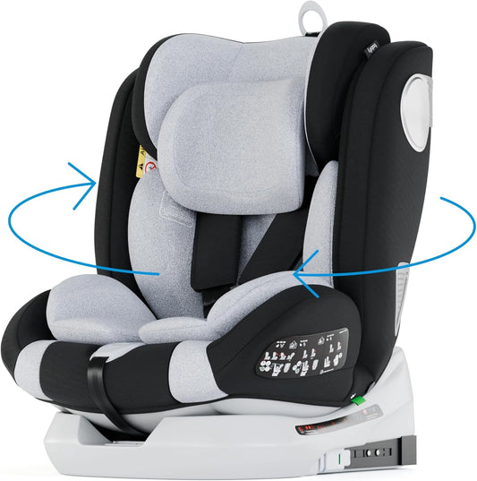 Siège Auto Babify i-Size 360° pour Enfants 0-36kg, Isofix Groupe 0-3, Ergonomique et Pivotant