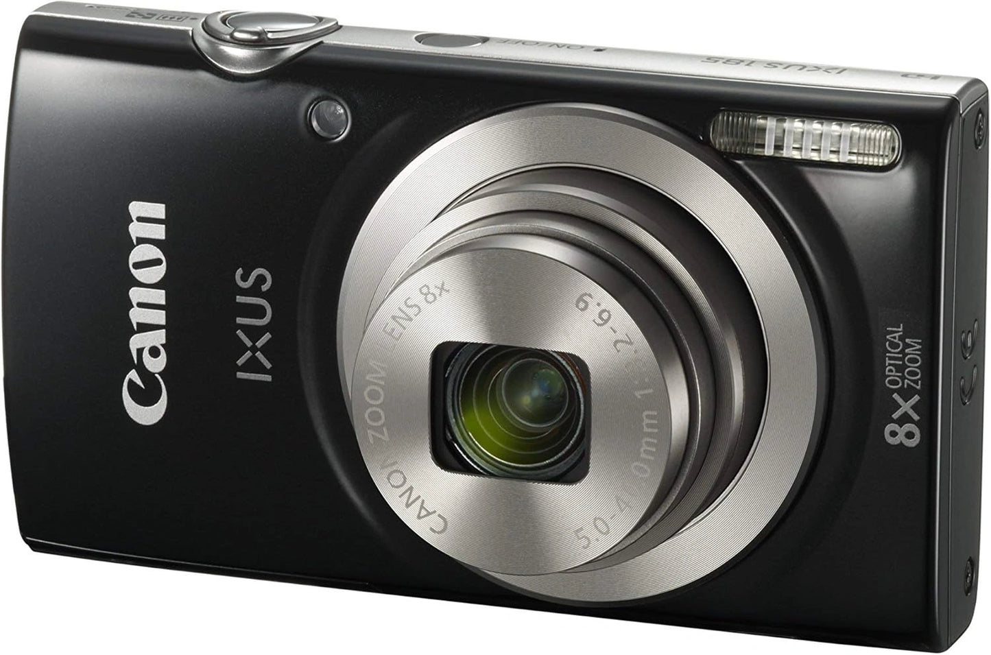 Canon IXUS 185 Appareil Photo Compact 20MP, Zoom 8x, Vidéo HD, Noir