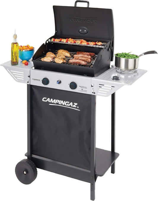 Barbecue Campingaz Xpert 100 LS Plus Rocky avec Pierre de Lave, Compact et Élégant, Noir Argenté