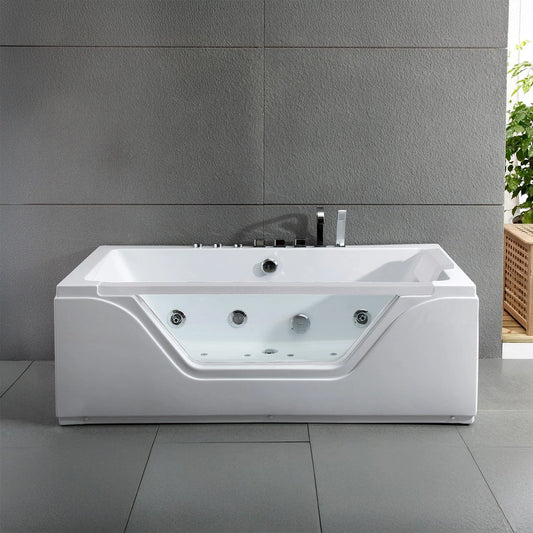 Baignoire Balnéo SPALINA Tahiti avec Jets, 170 x 78 x 60 cm, Blanche